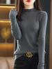 Women's High Neck Cashmere Sweater - Stylish, Versatile, Solid Color Knit for Autumn/Winter