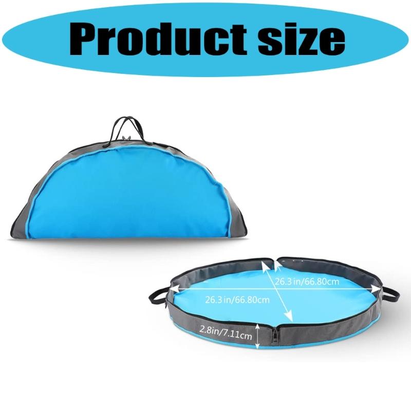 Reusable Polyester Kids Activity Mat Zippers Closure Storage Organizers Safe For Building Block Craft Picnics