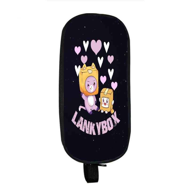 Lankybox Boxy And Foxy робот-пенал большая коробка для хранения портативная сумка для ручек для девочек двухслойная школьная сумка Kawaii чехол для канцелярских принадлежностей
