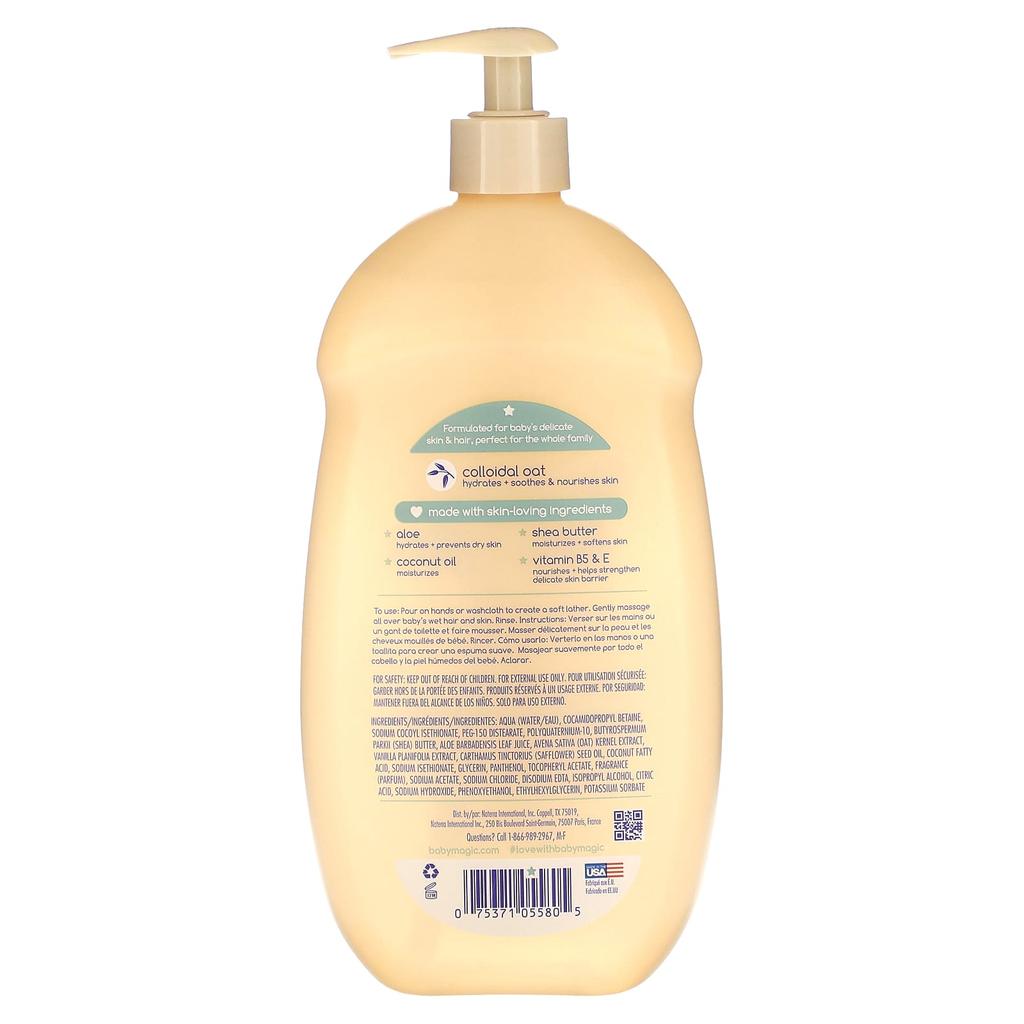 Baby Magic Soothing Hair and Body Wash, Vanilla and Oats, 30 Fl Oz (887 Ml)