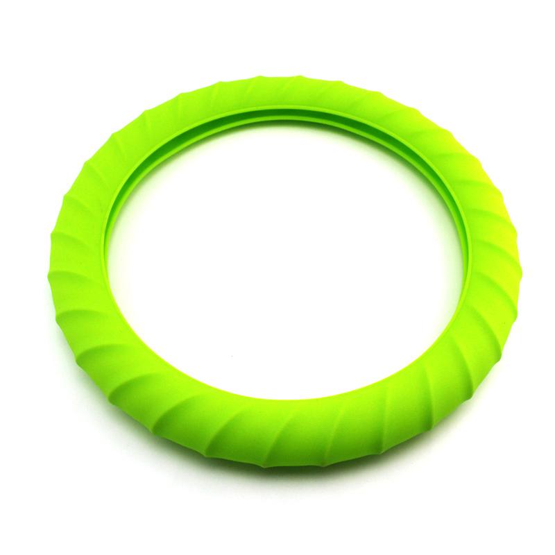 Автомобильный многоцветный универсальный кожаный мягкий силиконовый чехол на руль, авто силиконовая перчатка на руль, мягкий чехол для автомобиля