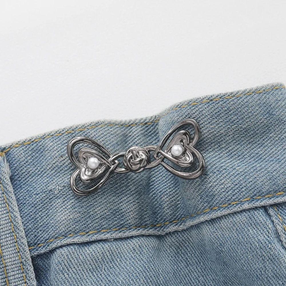 Chinese Knot Love Button Tightener Button Clasps Jean Buttons for Loose Jeans Party