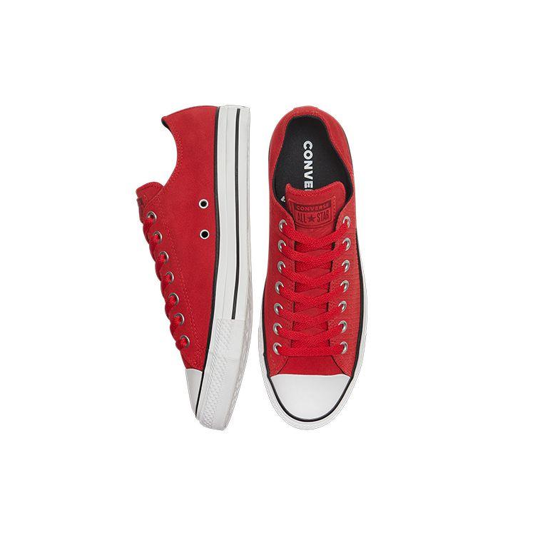 Converse Chuck Taylor All Star Удобные Повседневные Универсальные Низкие Кеды из Канваса Унисекс Красные Белые 169446C