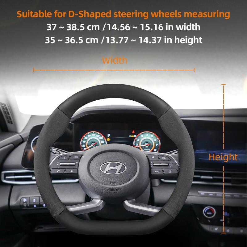 Подходит для Hyundai Рулевое колесо с текстурой замши, матового карбона I30 Tucson I20 Accent I10 I40 Kona Ix35 Grand Elantra Solaris Creta Getz