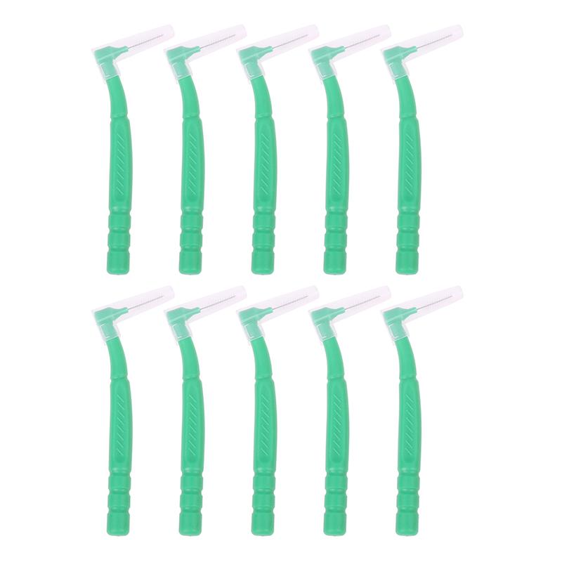 10 шт. L-образные ортодонтические брекеты межзубные щетки для чистки между зубами мини-зубная щетка для чистки межзубных промежутков портативная дорожная