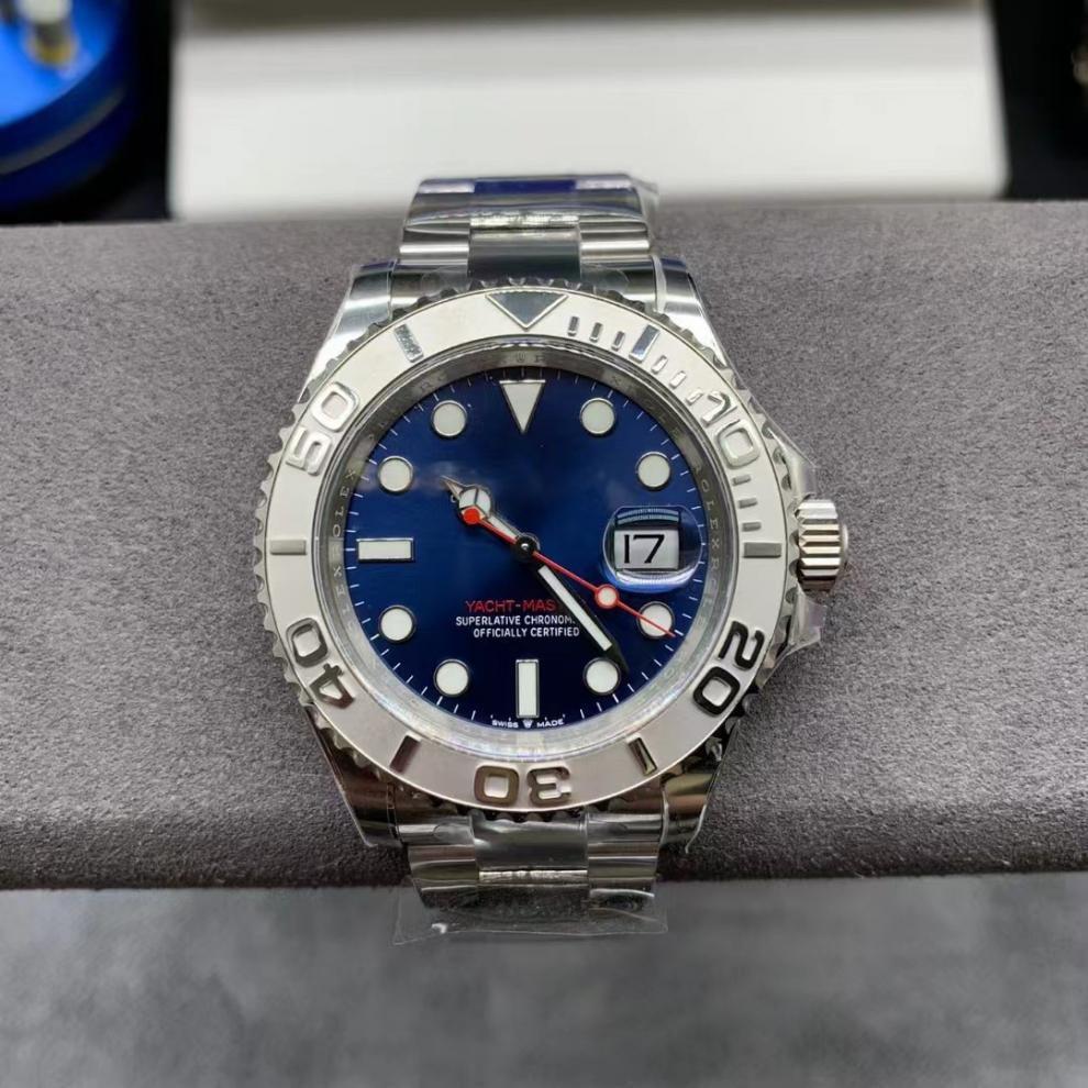 Rolex Yacht-Master 126622 Серые Светящиеся Календарь Механические Часы с Резиновым Браслетом - Водонепроницаемые Спортивные Часы