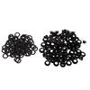 100 Sets Metal Eyelet with Washer for Clothing Accessories 8 X 4mm Black