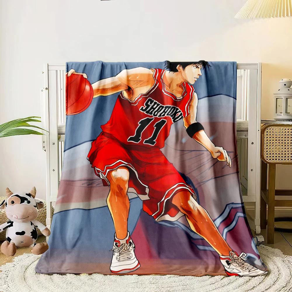 Плед с HD-печатью SLAM DUNK. Изысканный, Удобный и мягкий, Для сна, путешествий, работы, гостиной, спальни, стула, дивана, пикников, Покрывала, Подарок