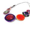 [I5311] - Designer Necklace 'Bora Bora' Red Purple