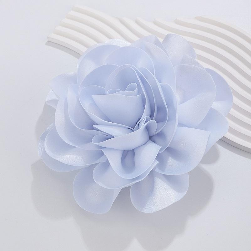 1 шт., броши в виде цветка камелии, свадебные броши, брошь-клипса в виде утконоса, брошь на плечо, двойное назначение, атласная ткань, 19,5 см