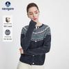 Women's 2025 All Wool Fair Isle Knit Cardigan