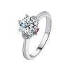 Mosang Diamond Ring With Six Claws For Women With Eight Hearts And Eight Arrows Moissanite Classic