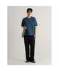 8SECONDS Double-Weave Turn-Up Round Short Sleeve Knit Blue