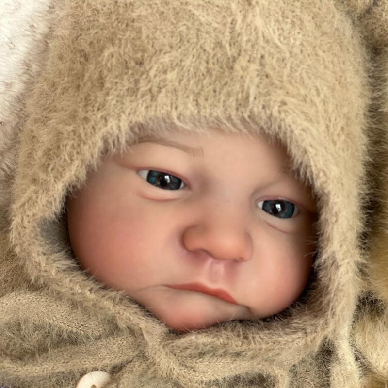 19-дюймовая кукла реборн Levi Twins, мягкая ткань, тело с открытыми или закрытыми глазами, кукла для новорожденного, 3D-окрашенная кожа, видимые вены, фигурка, кукла, игрушки для детей