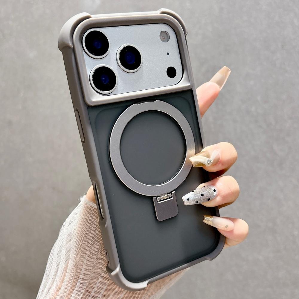 Прозрачная подставка-держатель для чехла Magsafe для iPhone 17 16 15 14 13 Pro Max, магнитный, противоударный, из мягкого силикона, задняя крышка