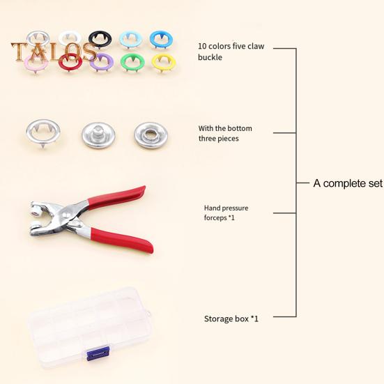 1 комплект металлических кнопок с плоскогубцами для застежек, пресс-инструментом, сделай сам, поделки, одежда, шитье, многофункциональная кнопка, замена застежки