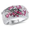 E-Commerce Electroplating Color Separation Branch Ring Creative Inlaid Diamond Women'S Hand Jewelry