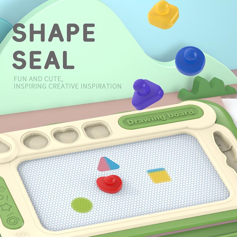 Детская доска для рисования, игрушки, обучающие игрушки для раннего развития, идеальные подарки для мальчиков и девочек(4 штампа+1 кисть+4 скобки)
