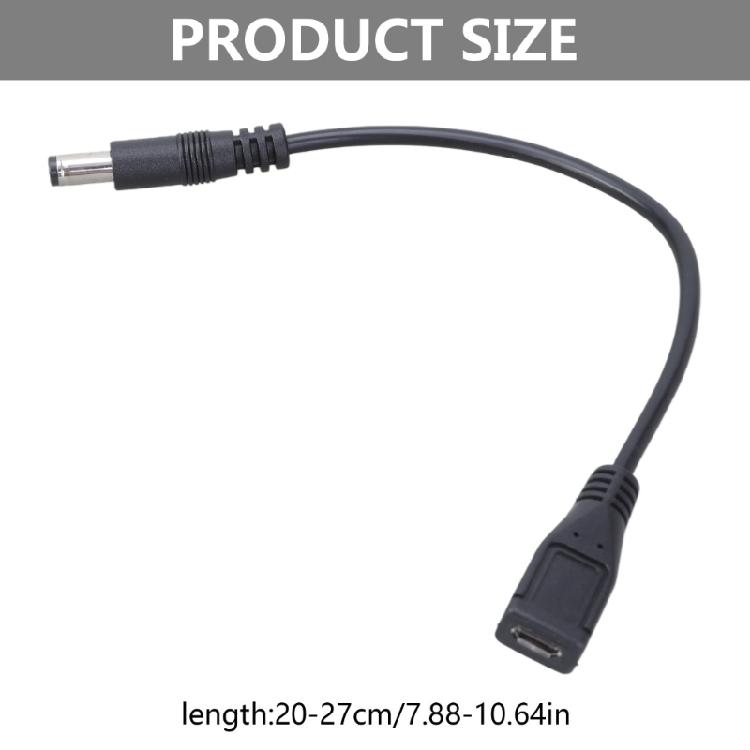 Кабель-удлинитель питания 5VDC MicroUSB на 5525 22AWG 3A Адаптерный кабель 0,2 м