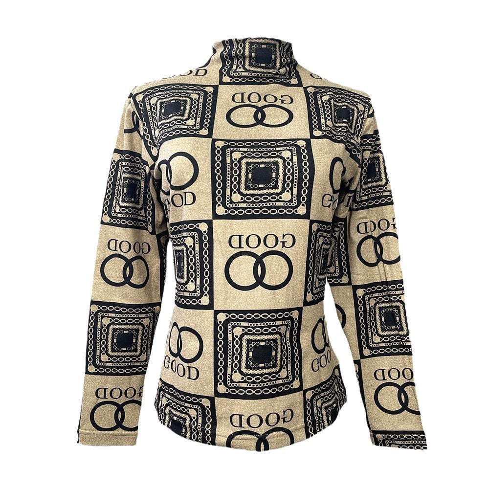 Женская бархатная водолазка с длинным рукавом и полуворотом — европейский и американский стиль, теплая нижняя одежда на осень/зиму 2024 г.