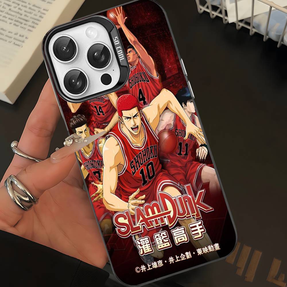 Японский чехол для телефона S-SLAM D-DUNK для IPhone 17 16 Plus Pro Max 15 14 13 12 11 Матовый разноцветный