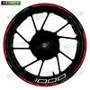 For Z 1000 Z1000 motorcycle accessories 17 inch front and rear wheel stickers wheel stripes reflective decals decoration