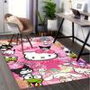 1 шт. Sanrio Hello Kitty Ковер для офиса с принтом русалки Прямоугольный коврик под стол, Идеальный декор для гостиной, спальни, кухни, Нескользящий пол