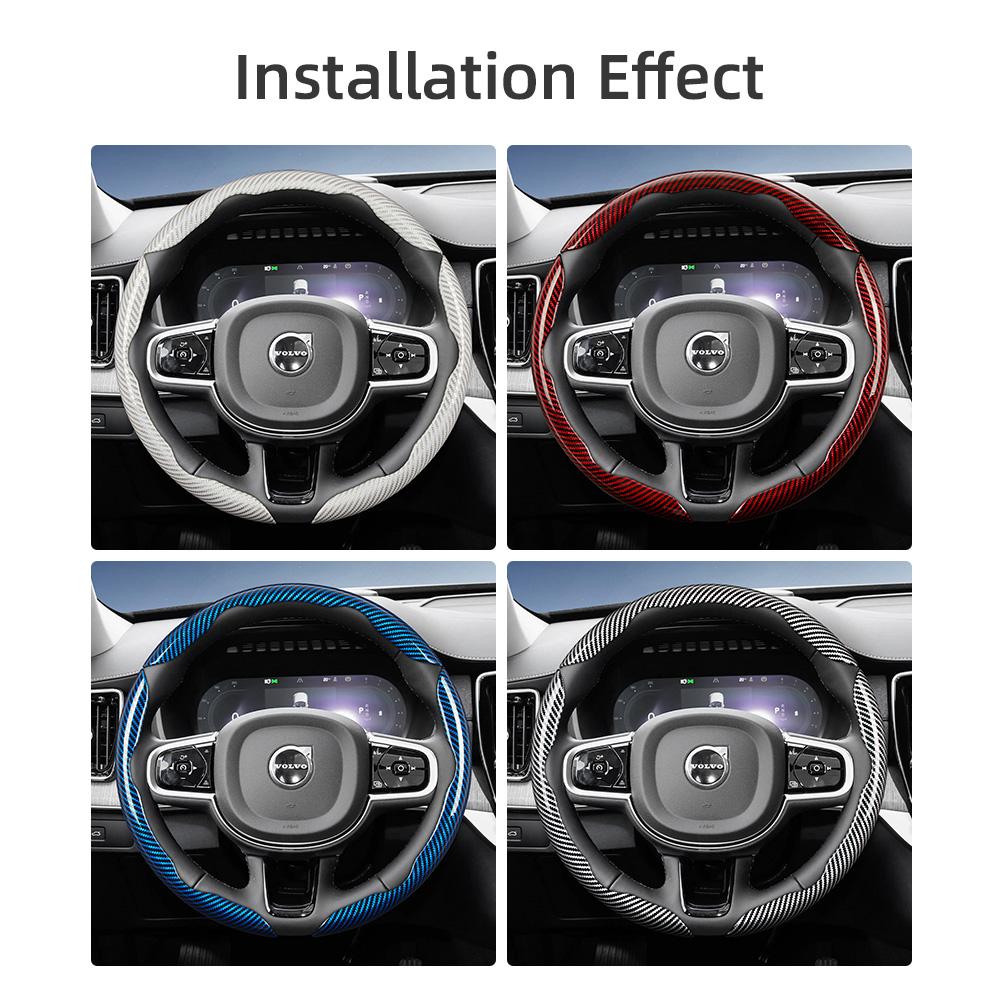 Подходит для чехла на руль Volvo с сегментированным дизайном быстросъемной фиксации, прочный, совместим с моделями, такими как Xc60, Xc40, Ex40, Xc90, S60