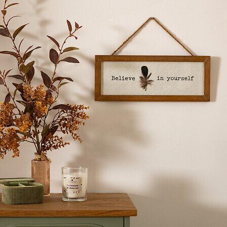 Yona WALL DECORATION 38x15 with a motivating inscription