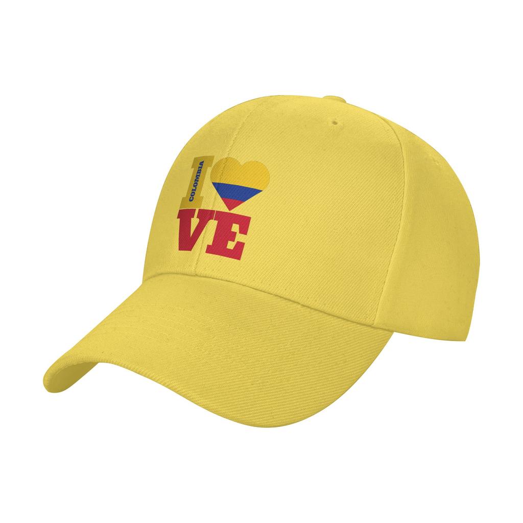 I Love Colombia Baseball Cap Stylish Unisex Adult Hip Hop Hats Sun Visor Design Hiking Fishing Baseball Caps Birthday Present