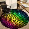 1pc Disco Ball Pattern Carpet for Office Non-Slip, Round Carpet, Soft & Comfortable, Carpet for Office, Lightweight Round Floor Mat yy251226086