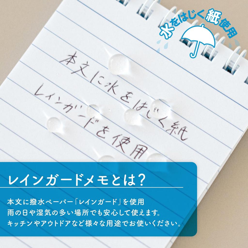 Apica Rainguard Memo Snoopy Sky SWP59SB05T Pads, Design, Water-Repellent Paper, A7, Blue, 5-Pack,