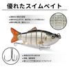 TRUSCEND Fishing Saltwater Freshwater Suitable for Spanish and Various Other [6-Joint Design] Lure, 20g, 3-Pack, Lifelike, & Minnow, Seabass,