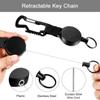Opener Carabiner Retractable Office Supplies Badge Holder Clip Keychain Key Ring Clips Badge Reel
