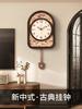 Creative Silent Light Luxury Wall Clock Living Room Home Non-punching Clock Retro High Sense 2025 New Wall Clock
