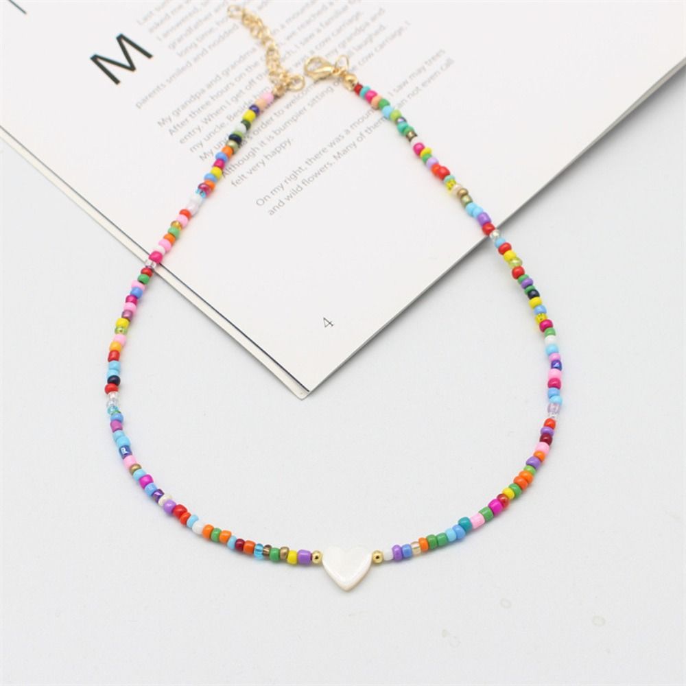 Ожерелье-чокер с цветными короткими бусинами Shell Love для девочек