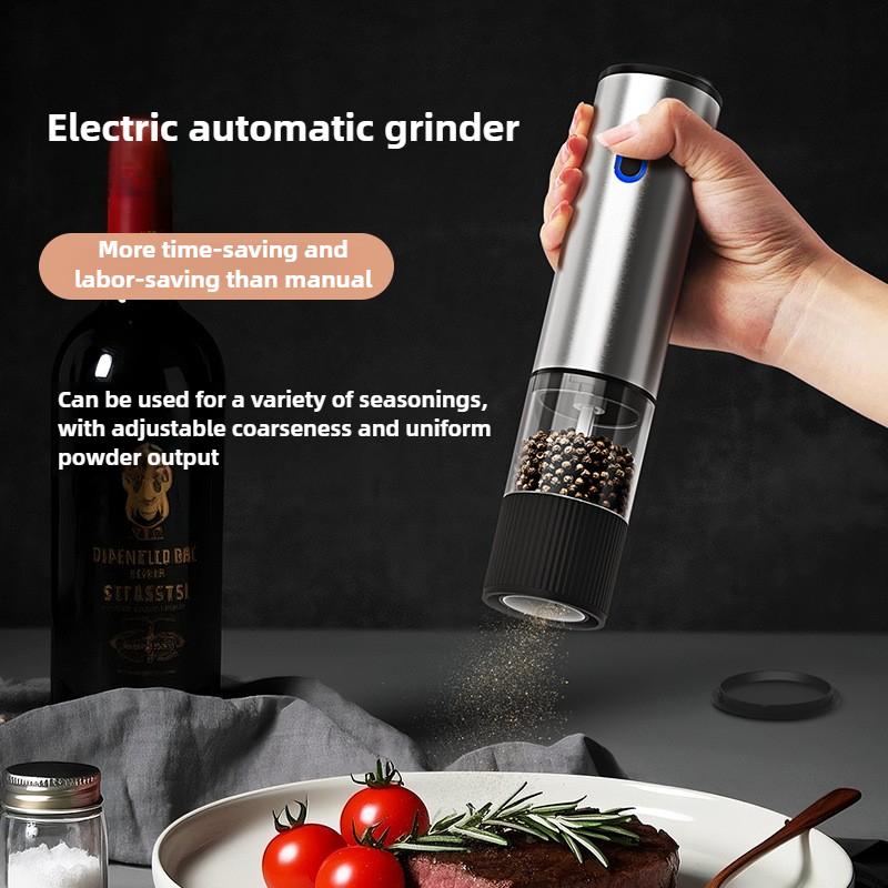 Электрическая мельница Кухонная бытовая Многофункциональная Черный перец Перец Морская соль Перец