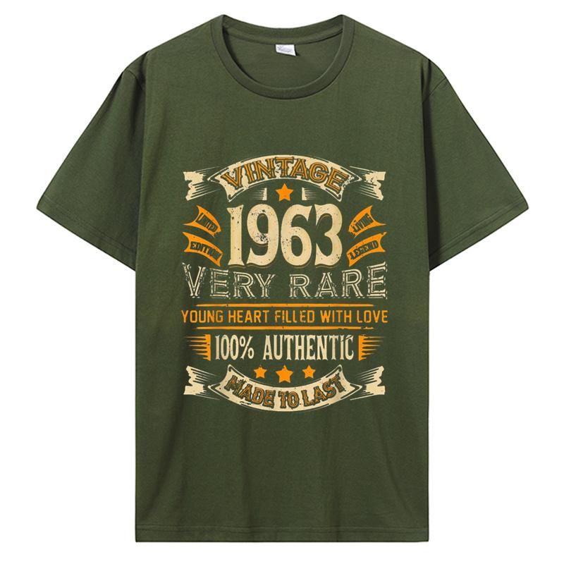 Birthday Vintage 1963 Old Gifts Vintage T-Shirts Summer Graphic Tshirt Streetwear Clothing Oversized Tshirt
