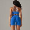 Nessaj Summer Yoga Set Women Fitness Suits Seamless Push Up Bra High Waist Shorts Gym Sportswear