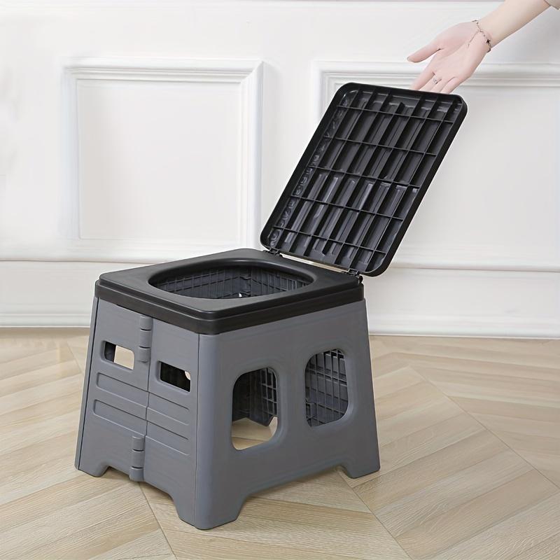 Портативный складной аварийный туалет с крышкой для кемпинга, пеших походов и автомобильных путешествий | Прочный АБС-пластик, портативный туалет для кемпинга