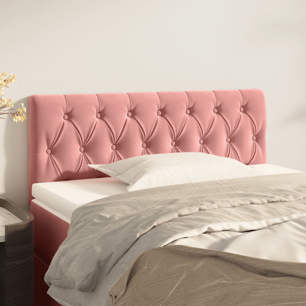 Headboard in Pink 100 x 7 x 78 88 cm Velvet