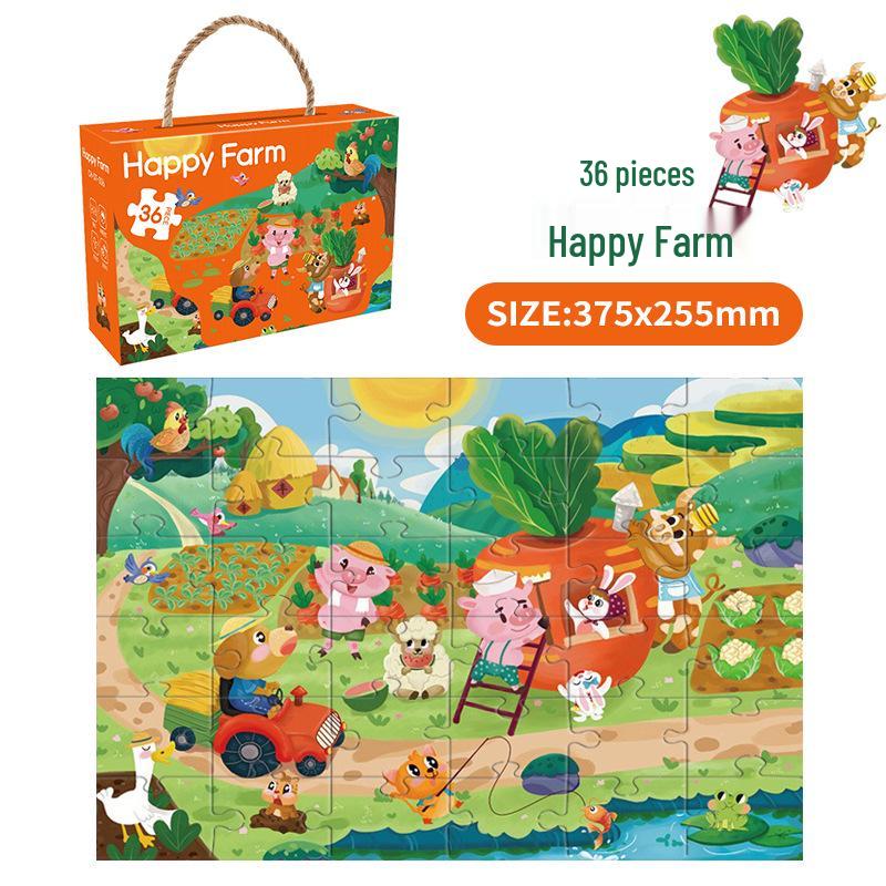 Аниме Мультфильм Обучающие Пазлы для Малышей 3-6 лет