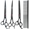 8-дюймовые ножницы для ухода за домашними животными, набор профессиональных больших собак, животных, обрезка шерсти, набор инструментов для резки, ножницы для стрижки рыбьих костей, истончение изогнутых ножниц, набор для домашних животных