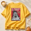 Unisexs Tshirt Rap Hiphop 100 Cotton Shortsleeve Tshirt Casual Crew Neck Streetwear Vintage Y2k Comfortable Top Orange