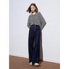 Sancai 2025 Autumn Casual Contrast Stitch Straight-leg Pants