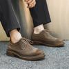 Мужские туфли-броги на толстой подошве Модный британский стиль Для отдыха на природе Деловая вечеринка Повседневная офисная молодежная мужская качественная обувь