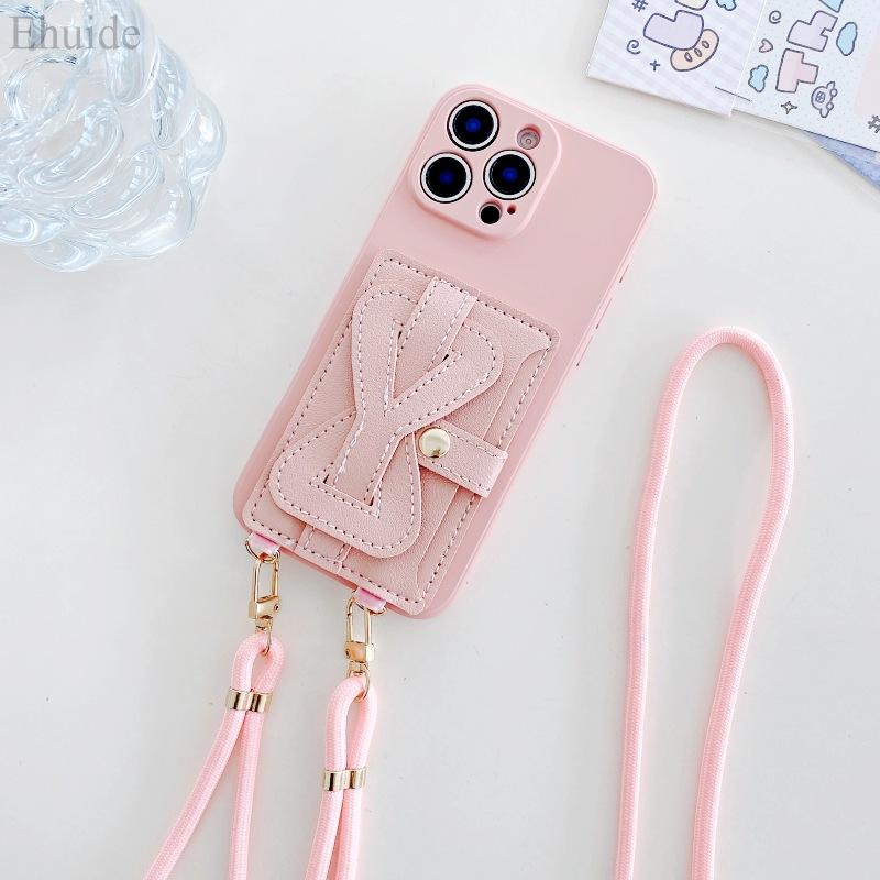 Чехол-кошелек со шнурком для Samsung Galaxy S25 Ultra S23 S24 FE S21 S22 Plus A56 A36 Love Band Карта Crossbody Шнурок Чехол из ПУ Кожи