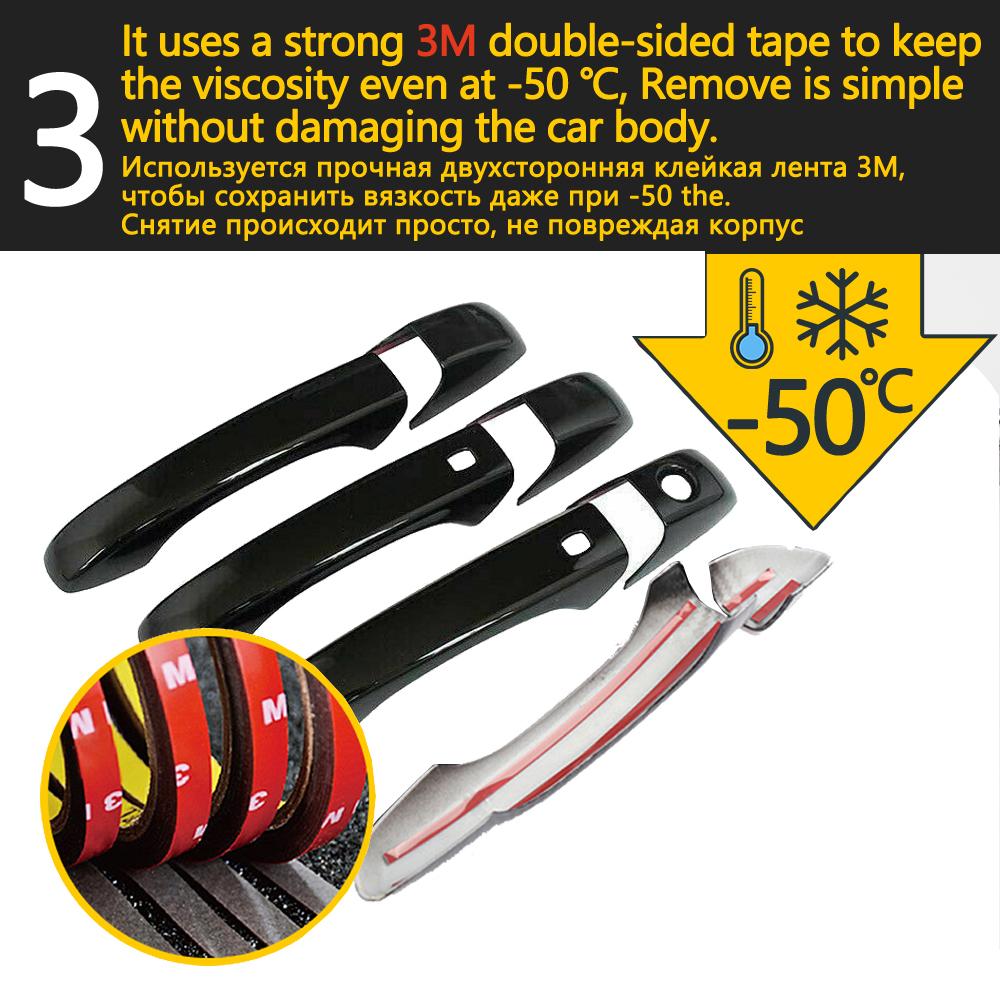 Для VW Volkswagen Atlas Teramont Accessories CA1 2018~ Накладка на дверную ручку, защитная накладка, черный автомобиль