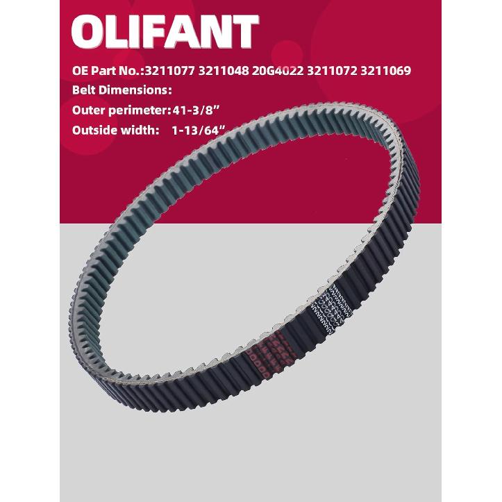 3211077 Drive Belt For Polaris Sportsman 500 335 400 450 Scrambler 500 Ranger 500 Magnum Trail Blazer Trail Boss Big Boss Worker Xpress Xplorer