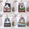 Cat In Coat Decorative Pillowcase Living Room Office Home Pillowcase Car Ornaments